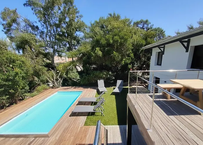 Belle Moderne 6 Et Piscine Chauffee- Au Moulleau ארסשון